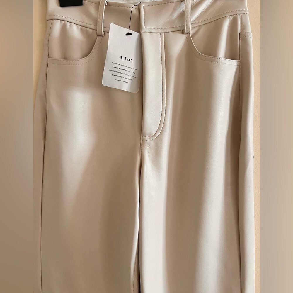 NWT A.L.C. Christopher Faux Leather Leg Pants Size 2 - Picture 7 of 16